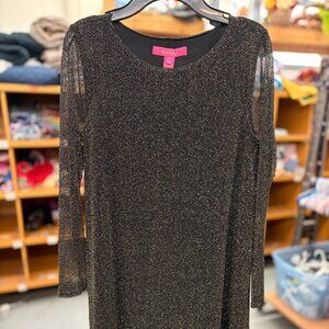 Lilly Pulitzer Ophelia Shift Dress – Black and Gold